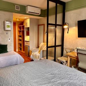 Flat charmoso no hotel Slav Downtown com vaga