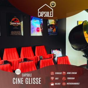 Capsule ciné glisse - cinéma - spa balnéo - garage