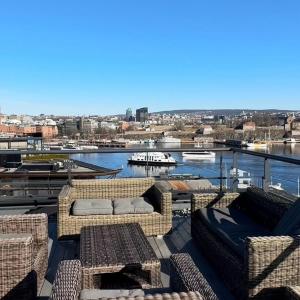 Tjuvholmen gem with rooftop terrace and parking