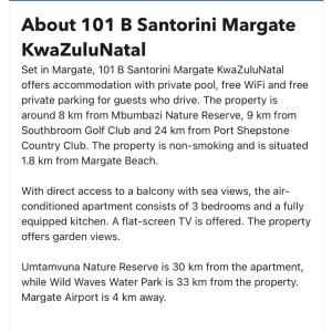 NEW 101B Santorini , Margate Lawrence place