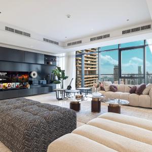 Luxe 6BR Penthouse with Burj View & Private Cinema