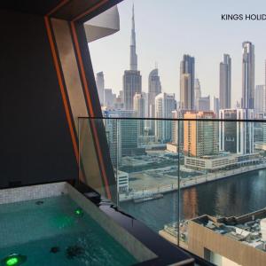 Binghatti canal with private jacuzzi burj khalifa view kings