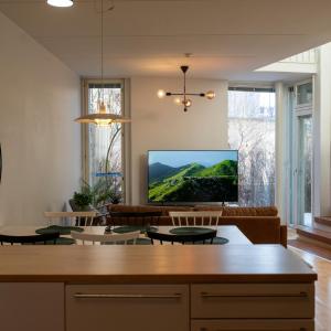 Architectural townhouse with sauna and patio