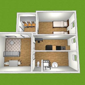 EMAS 8 Wohnung mit 3 Einzelbetten, Küche, Dusche, TV