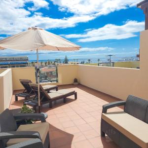 Ocean Vista Elegant Two Bedroom Duplex with Sea Views from All Terraces Great Location in Palm Mar