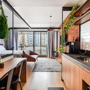Studio em Pinheiros com Piscina e Academia - PG305