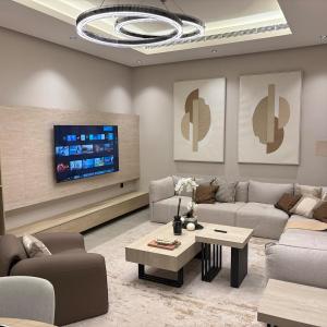 Luxurious apartment with modern furniture