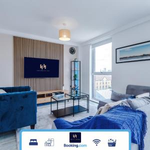 2BR Flat in Salford, Modern, City Centre, WiFi, Kitchen