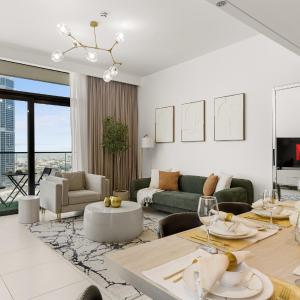 Luxury Two Bedroom Apartment with City & Pool View by Delujo Stays