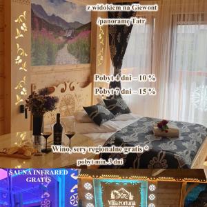 Villa Fortuna - Regionalne apartamenty & SPA - Sauna, Grill, Jacuzzi z widokiem na Tatry