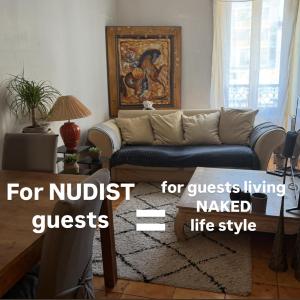 Room for NUDISTS near Nice port in a shared apartment