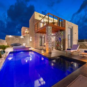 Modern villa in Lachania with private pool