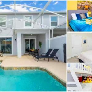 Familiar Oasis ChampionsGate Resort Themed 4BR Townhome Private Pool near Disney