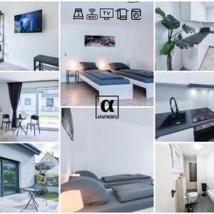 ALFA Stuttgart Doppelzimmer Teeküche Porsche Bosch l Gemeinschaftsbad WIFI SmartTV l Terrasse l Double room with kitchenette and shared bathroom l Terrace BS21A4