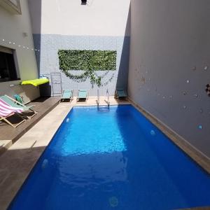 furnished apartment with private pool