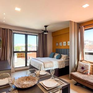 Flat em Porto de Galinhas com Piscina e Rooftop para até 5 Pessoas