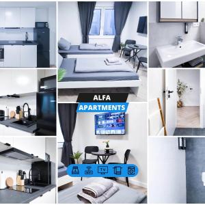 ALFA Stuttgart Mikro-Apartment 2 Betten Küche Bad l SmartTV WIFI l Porsche & Bosch l 2 Beds Kitchen Bath BS21A1