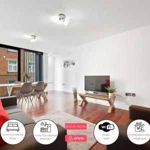 2 Bedroom Apartment Short Term Rental & Flexible Renting Shoreditch with Free WiFi & Balcony