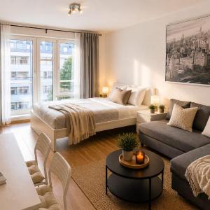 Brand new studio apartment #71 with free secure parking in the center