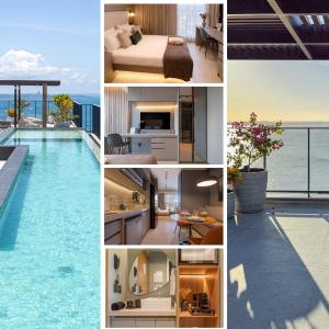 Studio Premium Rooftop e Piscina Vista Baía com Garagem
