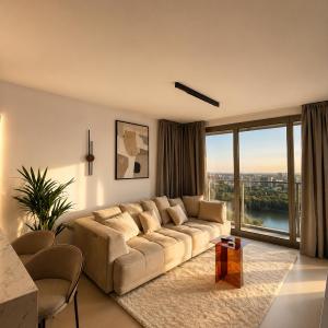 Eurovea Tower, 27th floor apartment, free parking