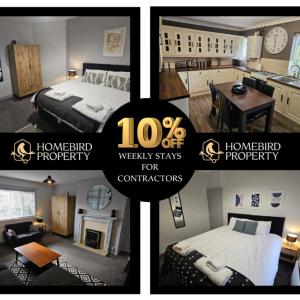 Spacious 3-Bedroom Semi Detached House By Homebird Property Management Short Lets & Serviced Accommodation Leeds With Private Parking & Garden