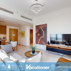 Vacationer Holiday Homes I Lux 1 Bed I Creek Harbour I Stunning Skyline Views I Summer at Creek Beach Tower