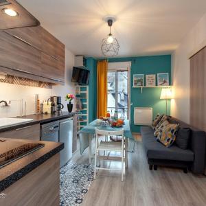 Les Meublés de Luchon - La Perle Bleue - Centre Luchon, Beau T2, 2 à 4 personnes, Wifi