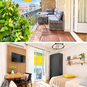 Studio in the center balcony AC