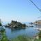 Taormina castle and sea view