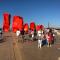 Panoramic view on beach, ships, sea - place to be - Oostende