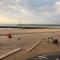 Panoramic view on beach, ships, sea - place to be - Ostend