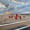 Panoramic view on beach, ships, sea - place to be - Ostend