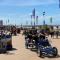 Panoramic view on beach, ships, sea - place to be - Ostend