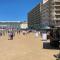 Panoramic view on beach, ships, sea - place to be - Ostend