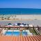 Irida beachfront Villa for 12 steps to amenities