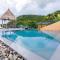 Villa dune chambre avec vue sur la mer piscine partagee et spa a Deshaies a 6 km de la plage