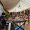 Bell tent glamping at Marwell Resort