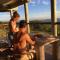 Private Mountain Log Cabin with amazing panoramic sunset views at small scale nature resort