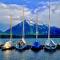 Chalet Oberhofen am Thunersee, 4 Sterne Privatwohnung, 2 Schlafzimmer, gratis Parkplatz, Seeblick