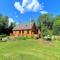 BC Log cabin with private beach river fire pit AC wifi onsite trails ski slope views - Carroll