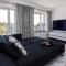 Penthouse mit Kamin, Dachterrasse, Meerblick, Gasgrill, Klimaanlage, Luxus-Design-Apartment, 2 Minuten zum Strand