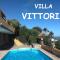 VILLA VITTORIA with PRIVATE HEATED SWIMMING POOL COMPLETE WITH HIDROMASSAGE FOR EXCLUSIVE USE , SEA VIEW, 150 METERS FROM THE BEACH