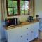 Shepherds hut surrounded by fields and the Jurassic coast - Bridport