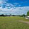 Shepherds hut surrounded by fields and the Jurassic coast - Bridport