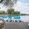 Garda lake and swimming pool