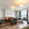 Seafront apartment with balcony, parking and sea views