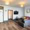 Seafront apartment with balcony, parking and sea views