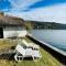 Boat house facing the lake