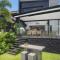 Executive, modern waterfront house